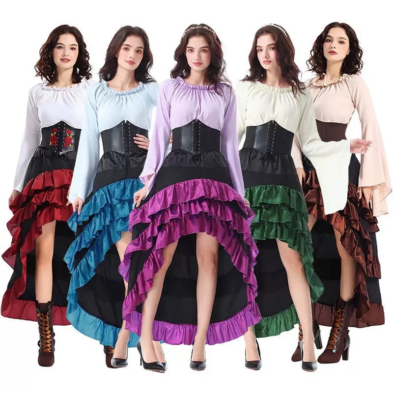 Skirts - فستان طويل بتصميم عصري لعيد الهالوين،