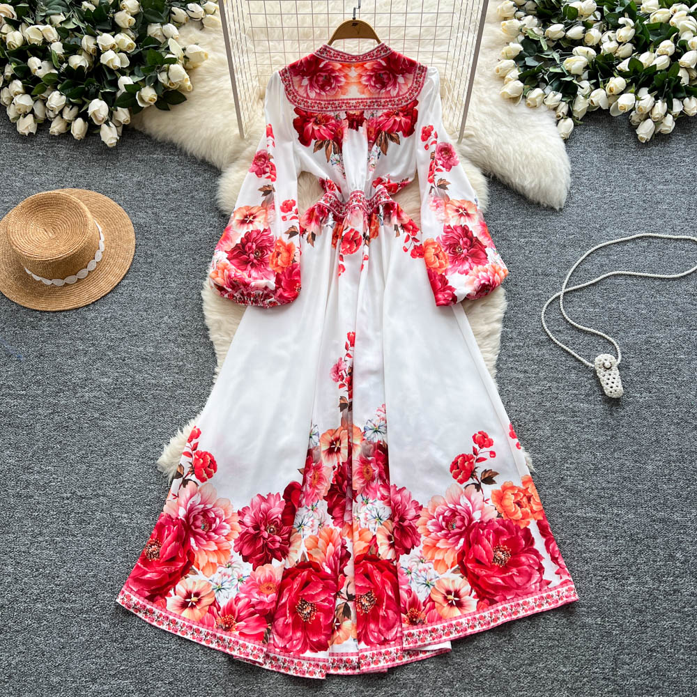 فستان سهرة فرنسي أنيق عتيق للق - مراجعة French Vintage Floral Midi Dress وسعره