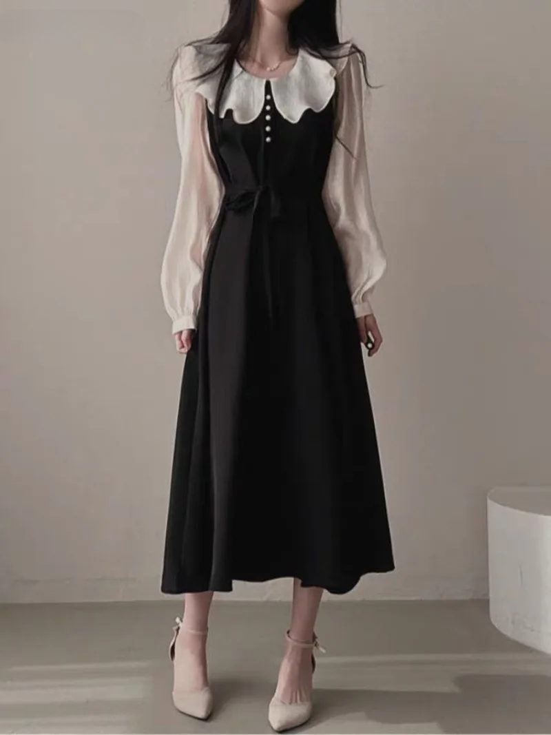 فساتين طويلة الأكمام للنساء ال - مراجعة French Vintage Floral Midi Dress وسعره