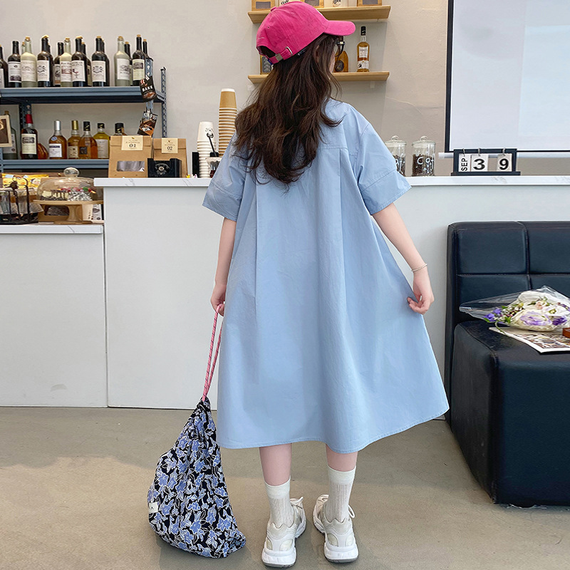 ملابس الأطفال الكورية الفتيات  - مراجعة Korean Style A Line Shirt Dress وسعره