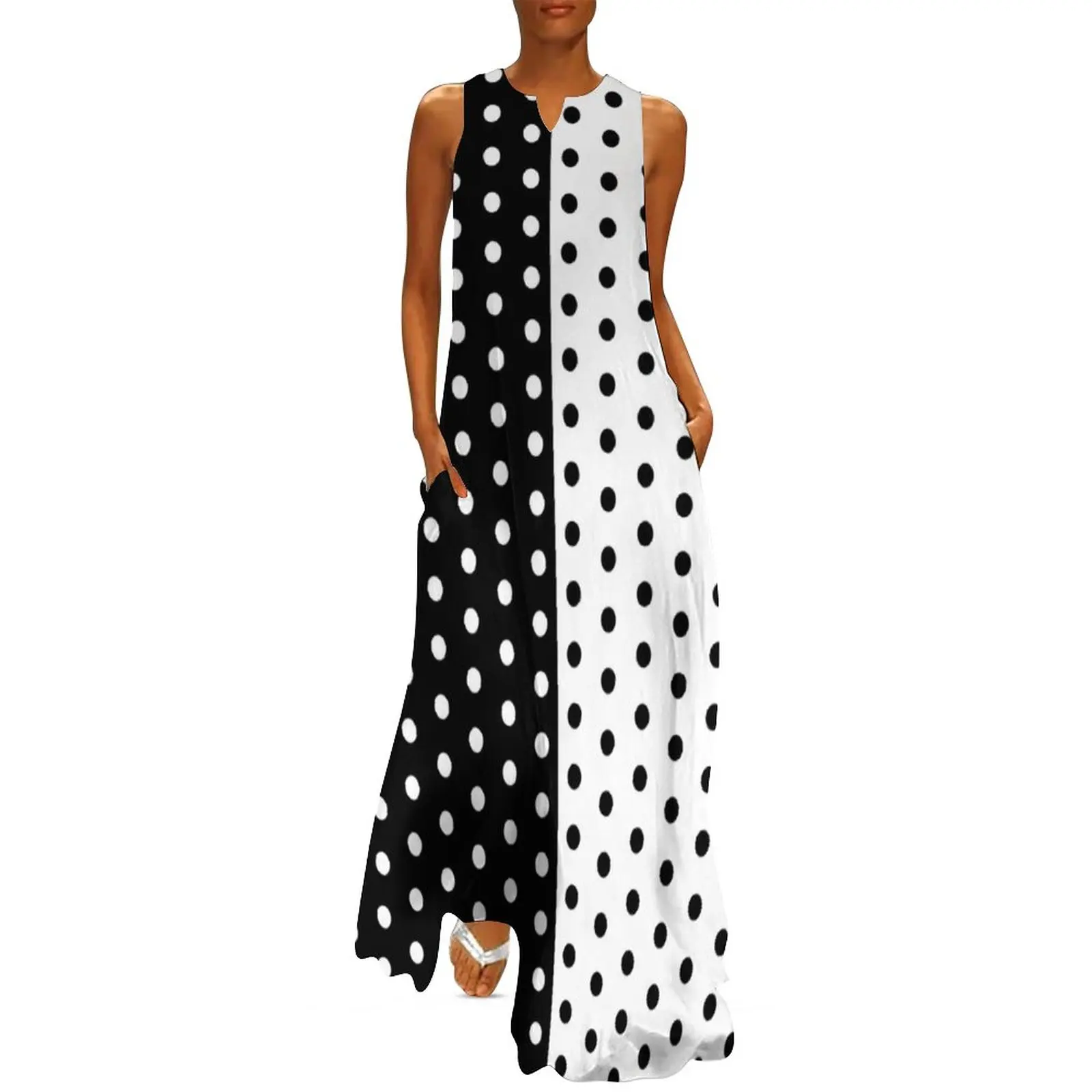 فستان ريترو ذو لونين ربيعي أسو - مراجعة Boho Summer Beach Maxi Dress وسعره